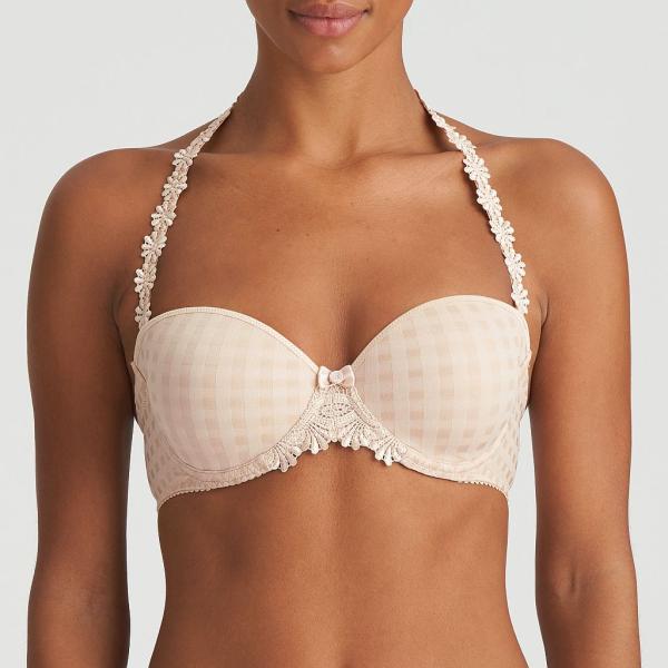 Marie Jo Avero padded bra - strapless B-E cup, color caffe latte