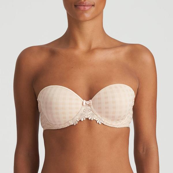 Marie Jo Avero padded bra - strapless B-E cup, color caffe latte