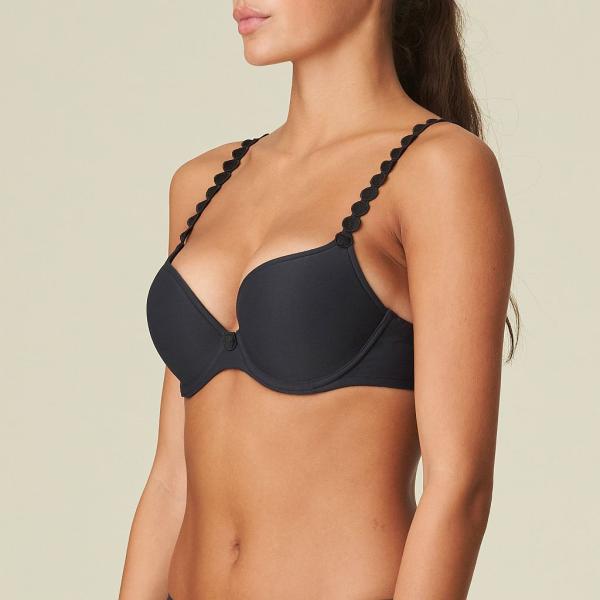 Marie Jo Tom push up wire bra A-D cup, color charcoal