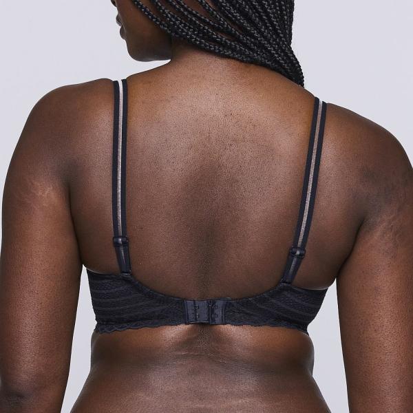 PrimaDonna Twist East End padded bra - heart shape C-H cup, color charbon