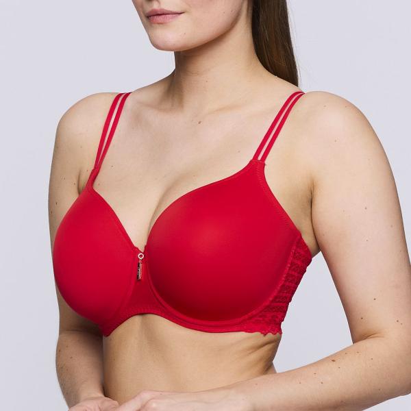 PrimaDonna Twist East End padded bra - heart shape C-H cup, color true red