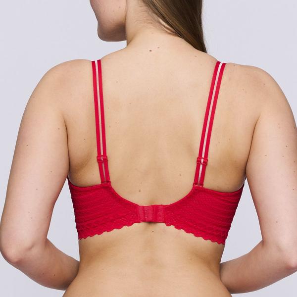 PrimaDonna Twist East End padded bra - heart shape C-H cup, color true red
