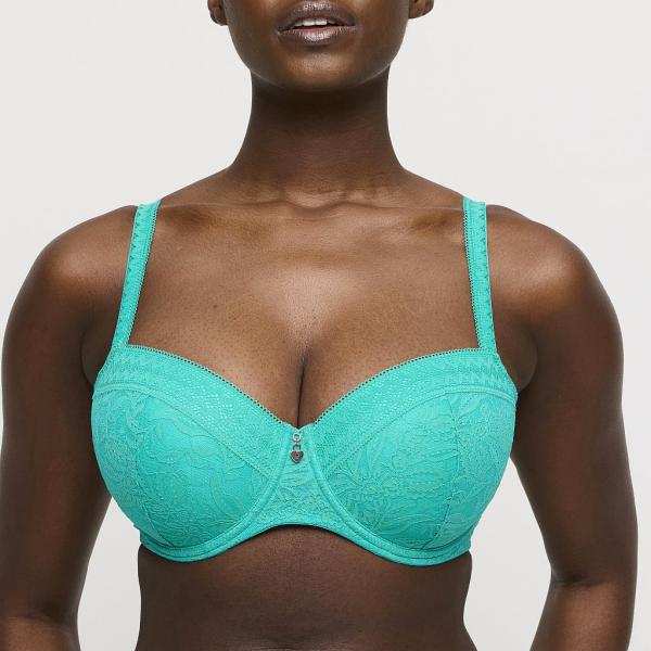 PrimaDonna Twist Palermo padded balcony wire bra C-H cup, color sunny teal