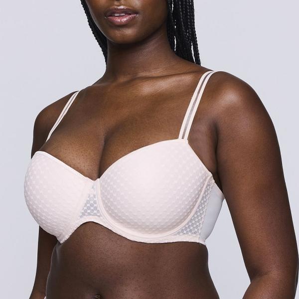 PrimaDonna Twist Glass Beach padded balcony wire bra C-H cup, color crystal pink