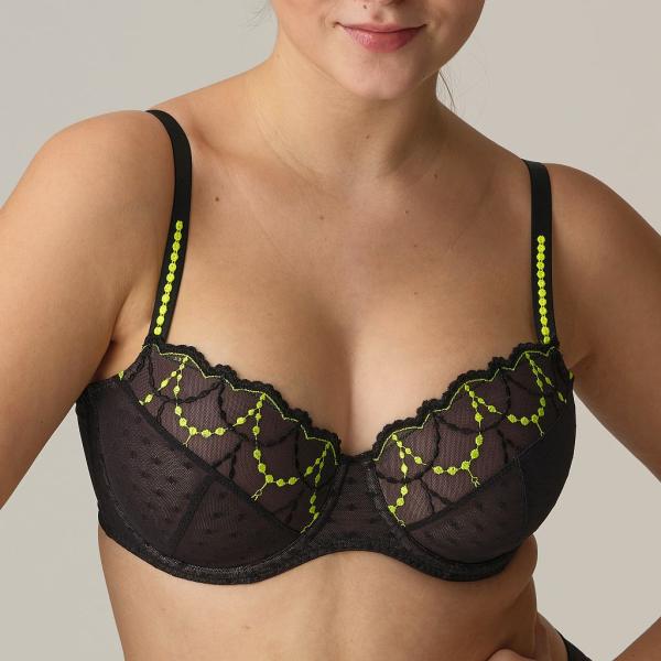 PrimaDonna Twist Tepito padded balcony wire bra C-H cup, color dark glow