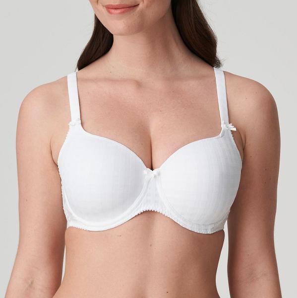 PrimaDonna Madison wire bra fiberfill heart shape, color white