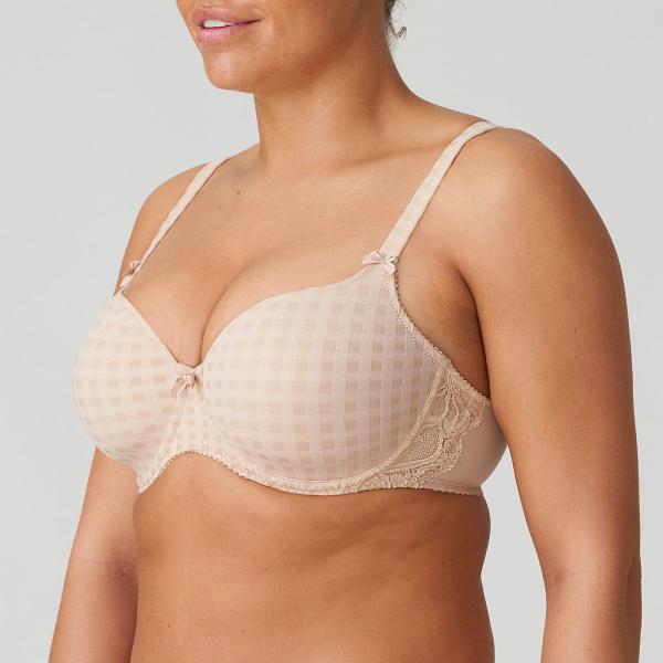 PrimaDonna Madison wire bra fiberfill heart shape, color caffe latte