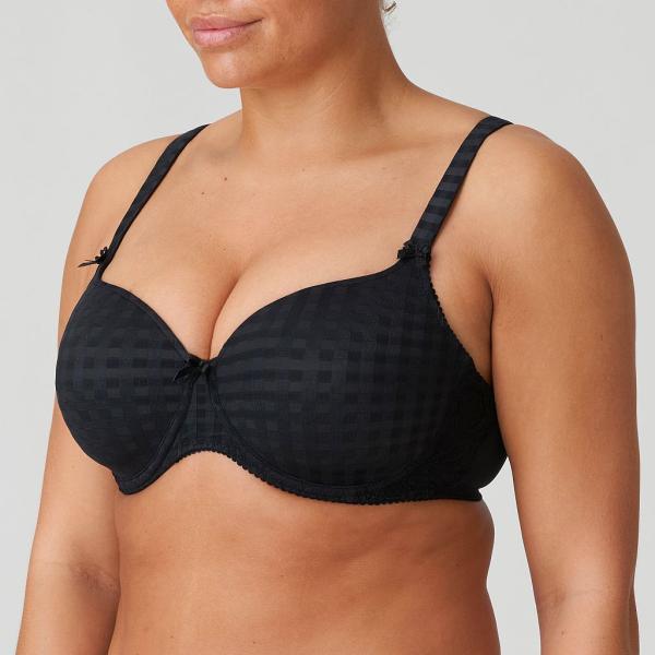 PrimaDonna Madison wire bra fiberfill heart shape, color black