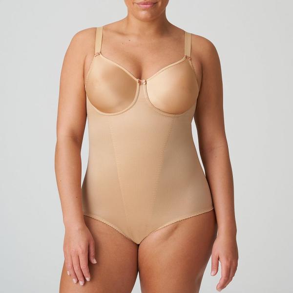 PrimaDonna Satin body C-F cup, color cognac