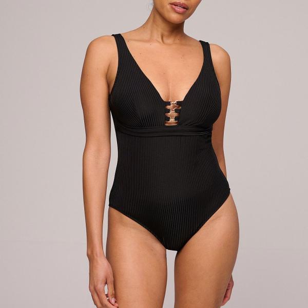 Marie Jo Swim Emly Badeanzug tief dekolletiert ohne Bügel, Farbe schwarz
