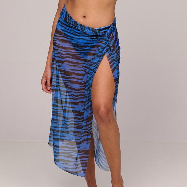 Marie Jo Swim Marva Swimwear Stretch Skirt, color wild waves