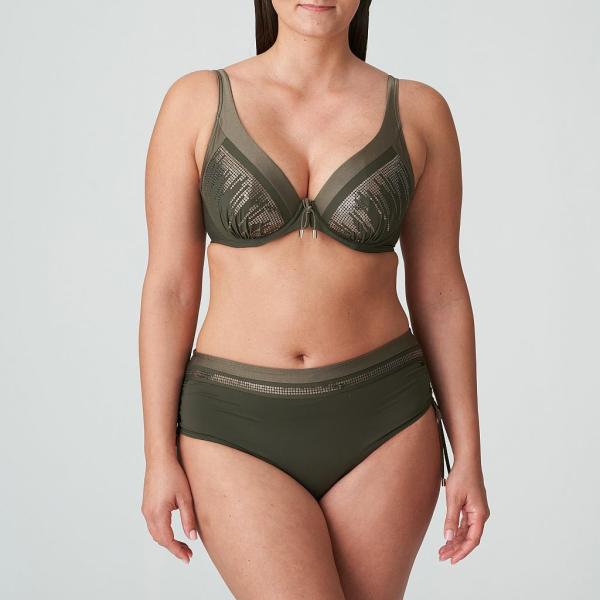 PrimaDonna Swim Aracruz Bikini top half padded deep plunge, color kaki