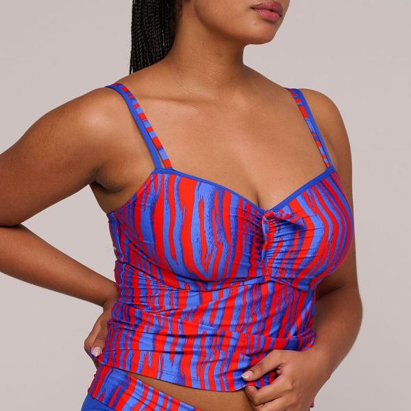 PrimaDonna Swim Skudai Tankini full cup padded, color wild stripes
