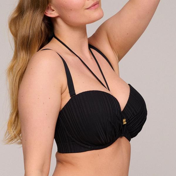 PrimaDonna Swim Kiruna Bikini top strapless padded, color black