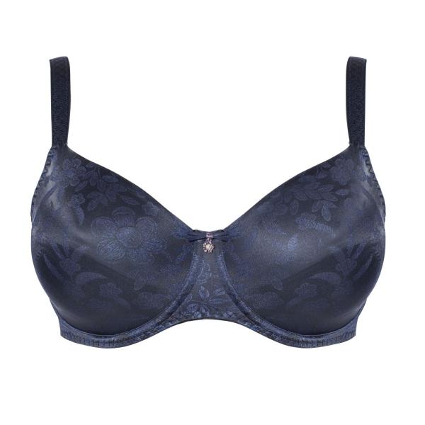 Ulla Lingerie Féminine Jasmin wire bra molded cup D-L, color midnight