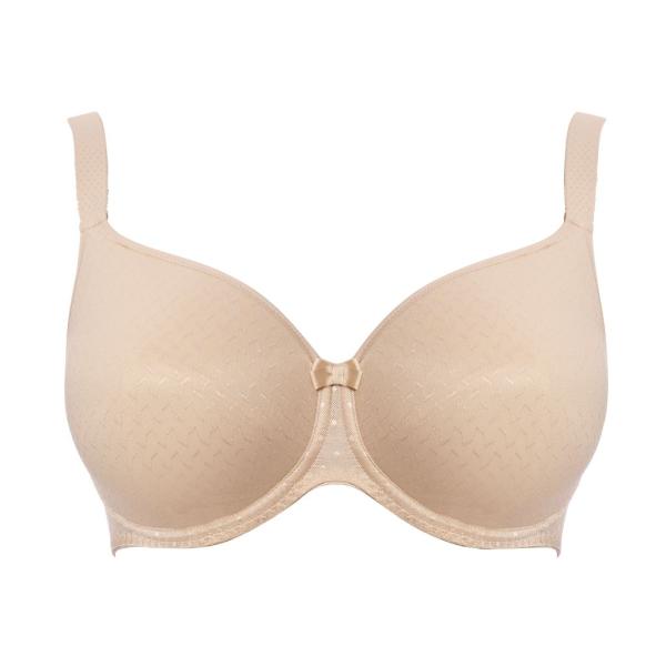 Ulla Lingerie Féminine Meghan bra foam cup with covered molding D-L cup, color biscuit