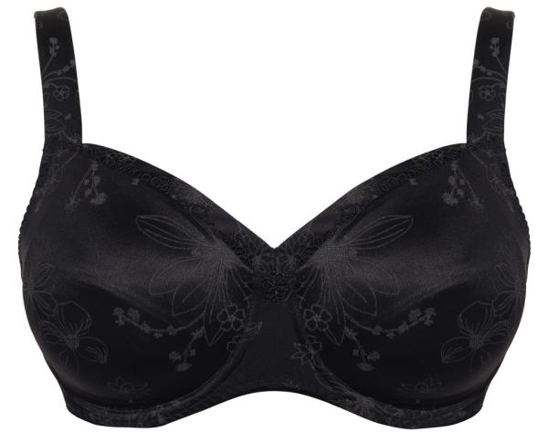 Ulla Lingerie Féminine wired bra Viola cup K-L, color black