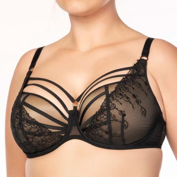 Ulla Lingerie Féminine Bügel BH Exclusive Line Cup D-I, Farbe schwarz