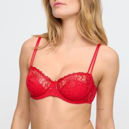 Preview: Marie Jo Jane balcony half padded A-E cup, color true red