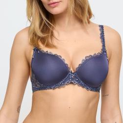 Marie Jo Jane padded wire bra heart shape A-E cup, color blue shadow