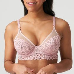 Marie Jo Elis longline wire bra B-F cup, color vintage pink