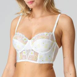 Preview: Marie Jo Chen balcony - horizontal seam B-E cup, color white yacht