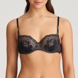 Marie Jo Junoo padded bra - balcony B-F cup, color black