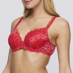 Preview: Marie Jo Manyla padded wire bra heart shape A-F cup, color pixie red