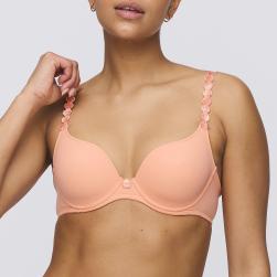 Marie Jo Tom padded wire bra heart shape A-F cup, color papaya smoothie