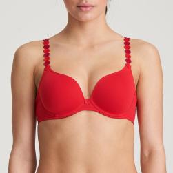 Marie Jo L'Aventure Tom padded wire bra heart shape A-F cup, color scarlet