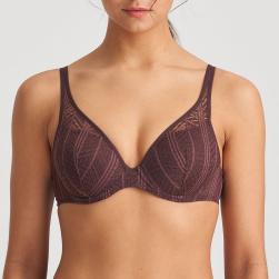 Marie Jo L'Aventure Richard padded wire bra heart shape A-E cup, color aubergine