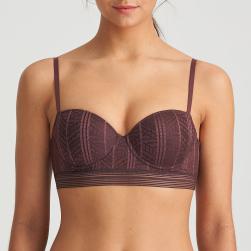 Marie Jo L'Aventure Richard padded bra - balcony B-F cup, color aubergine