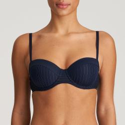 Marie Jo Tokuda padded bra - balcony B-E cup, color velvet blue