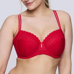 PrimaDonna Twist East End full cup wire bra C-H cup, color true red