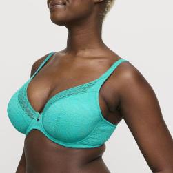 Preview: PrimaDonna Twist Palermo half padded wire bra deep plunge C-G cup, color sunny teal