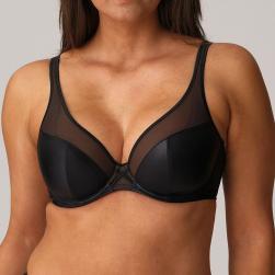 PrimaDonna Twist Zipolite half padded wire bra deep plunge C-G cup, color black