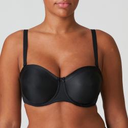 PrimaDonna Satin strapless wire bra, color black
