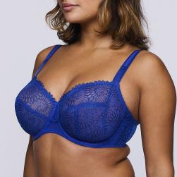Preview: PrimaDonna Sophora full cup wire bra C-E cup, color blue print