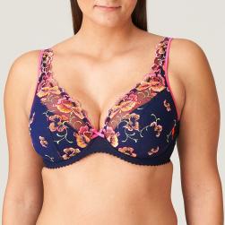 PrimaDonna Devdaha half padded plunge bra C-G cup, color velvet blue