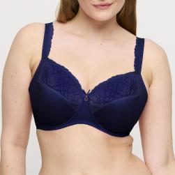 PrimaDonna Salerno full cup wire bra B-H cup, color midnight blue