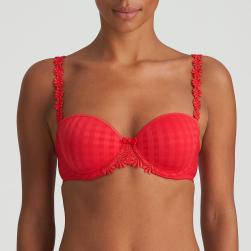 Marie Jo Avero padded bra - strapless B-E cup, color scarlet