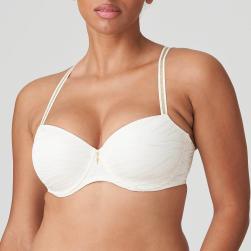 PrimaDonna Twist Newington padded balcony wire bra B-H cup, color natural