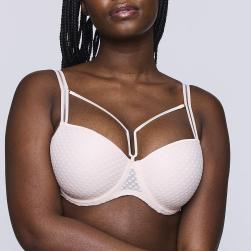 PrimaDonna Twist Glass Beach padded balcony wire bra C-H cup, color crystal pink