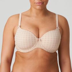 PrimaDonna Madison wire bra fiberfill heart shape, color caffe latte