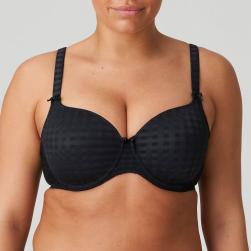 PrimaDonna Madison wire bra fiberfill heart shape, color black