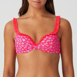 Marie Jo Swim La Gomera Bikini Oberteil Herzform unterlegt, Farbe deep sea coral