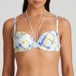 Marie Jo Swim Lundey Bikini Oberteil Herzform unterlegt, Farbe lime snake