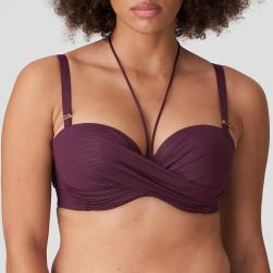 PrimaDonna Swim Dalyan Bikini trägerlos unterlegt, Farbe wein