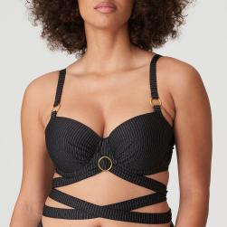 PrimaDonna Swim Solta Bikini Oberteil unterlegter Außenträger, Farbe schwarz