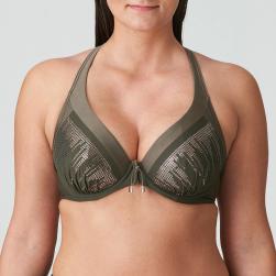 Preview: PrimaDonna Swim Aracruz Bikini top half padded deep plunge, color kaki